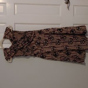 Effie's Heart, XL, Tan and purple print